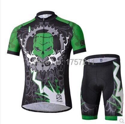  2013 skull short sleeved cycling jersey and cycle shorts set strap riding a bicycle best wear sports clothing